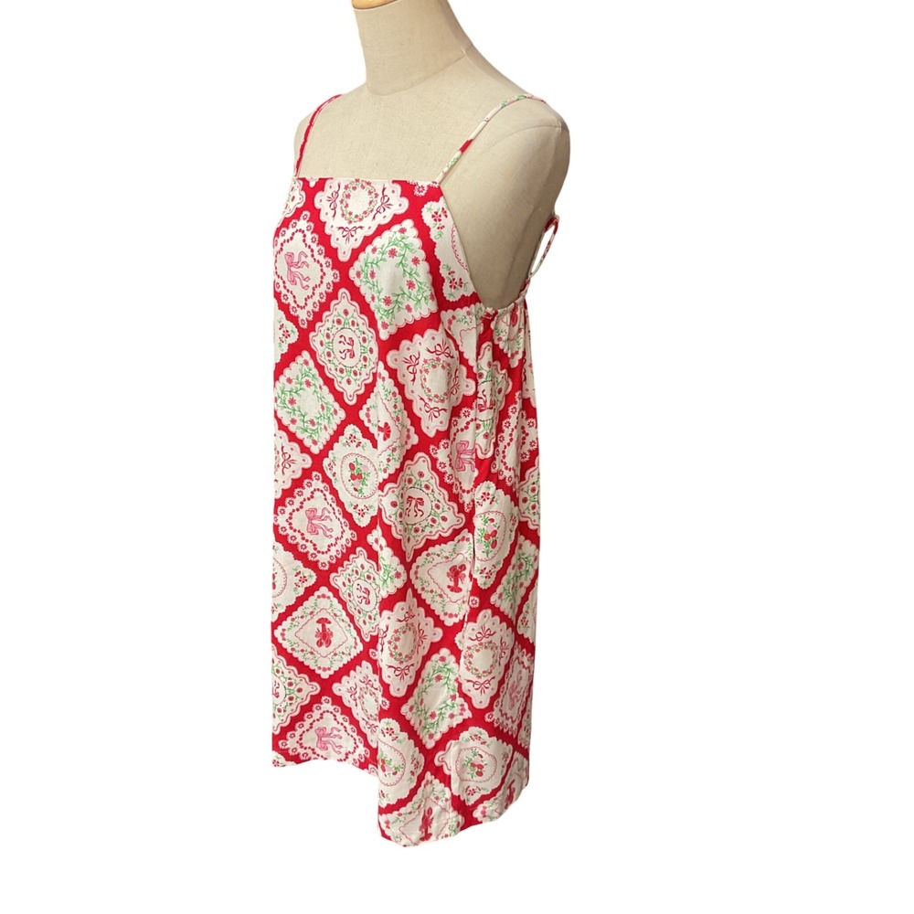 Monteau Los Angeles Women's Sleeveless Floral Linen Blend Mini Dress Size L NWT - Picture 4 of 11